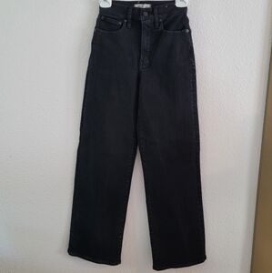 Madewell Women's Black Wide Leg Perfect Vintage Jeans